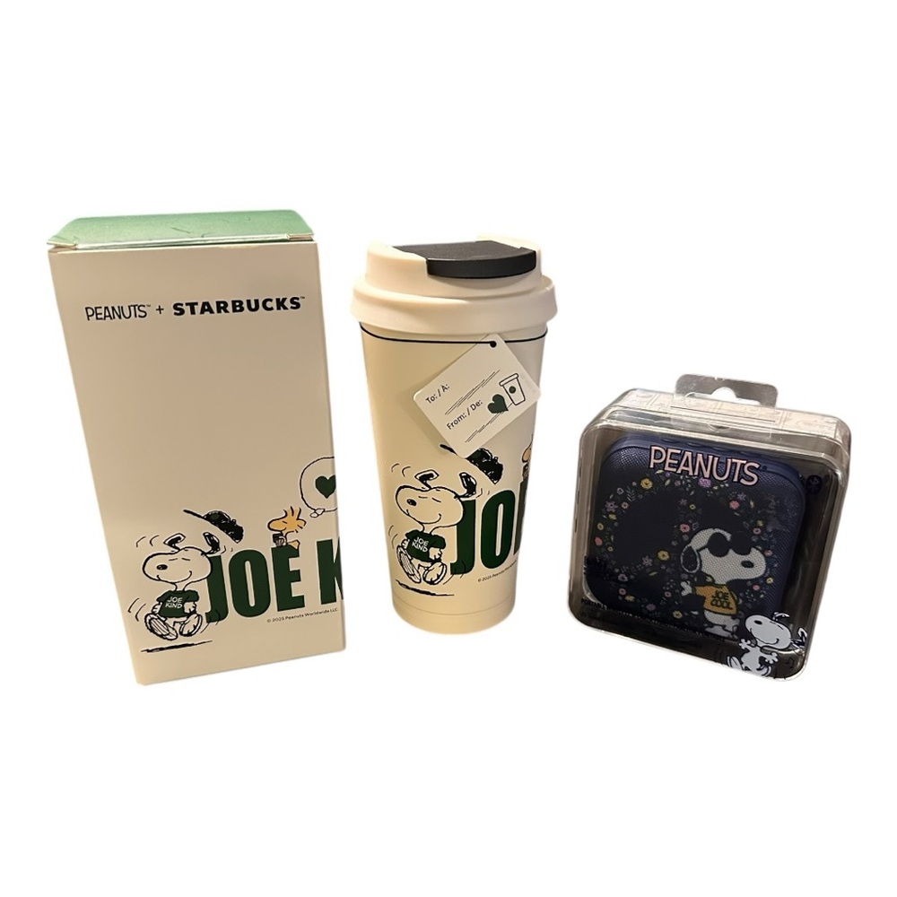 Limited Edition Peanut Starbucks Mug with Peanuts Bluetooth Speaker